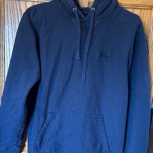 Stussy Navy Blue Pullover Hoodie